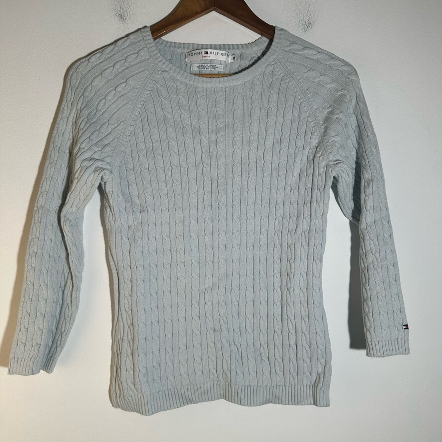 Tommy Hilfiger Baby Blue Cable Knit Sweater