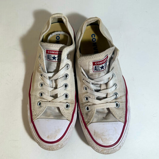 Converse All Star Cream Sneakers with Red Accents