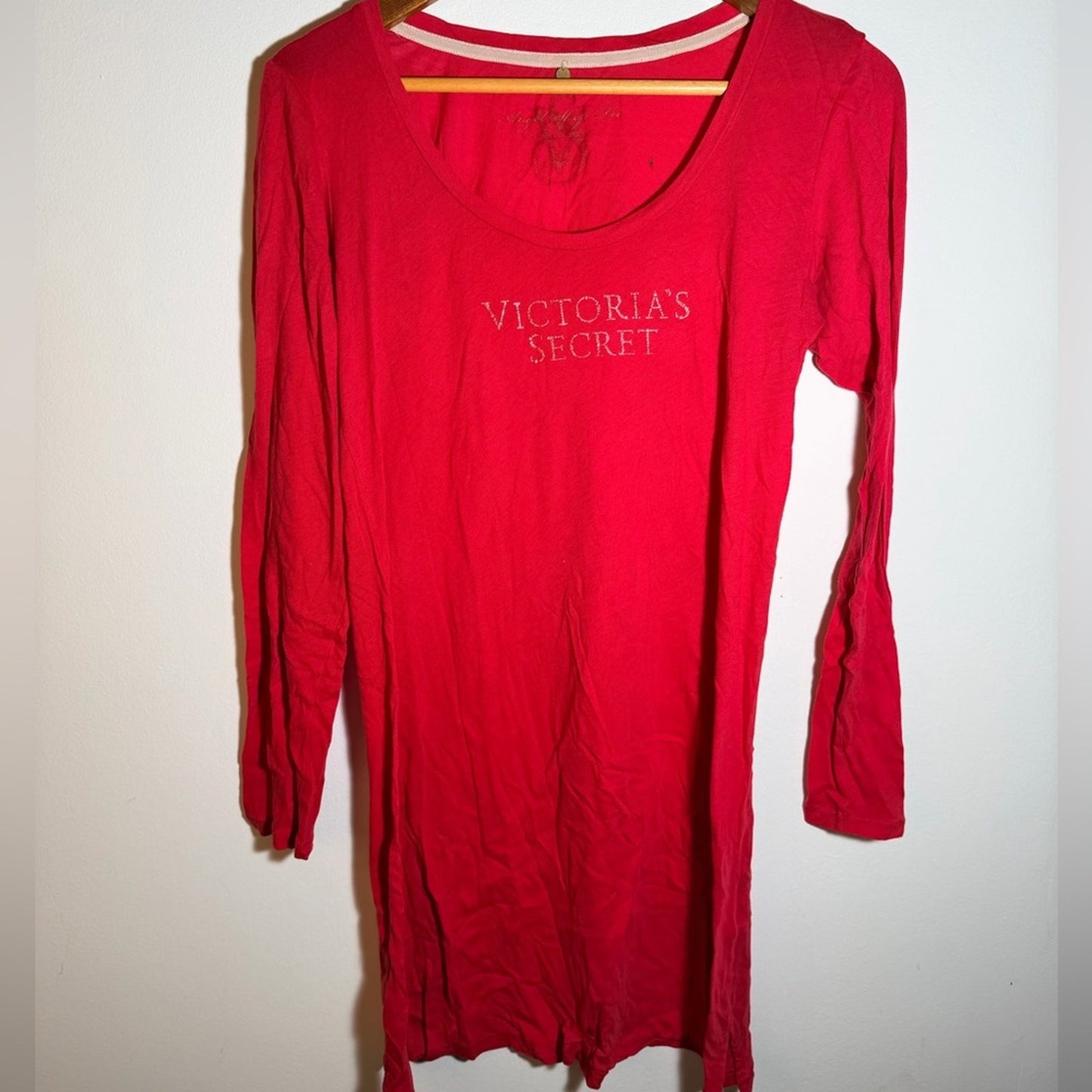 Victoria's Secret Red Long Sleeve Sleep Gown