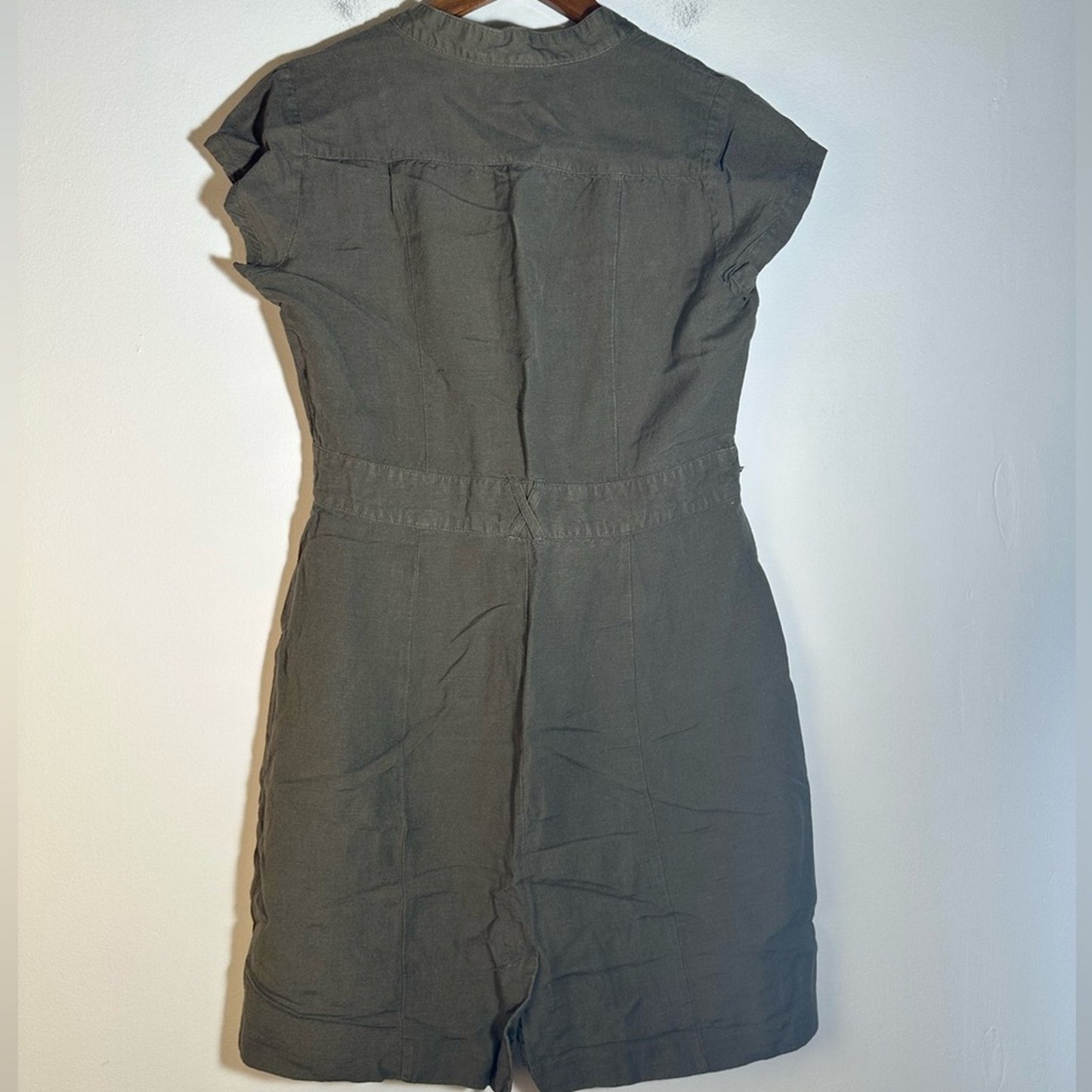 Banana Republic Olive Button-Up Dress