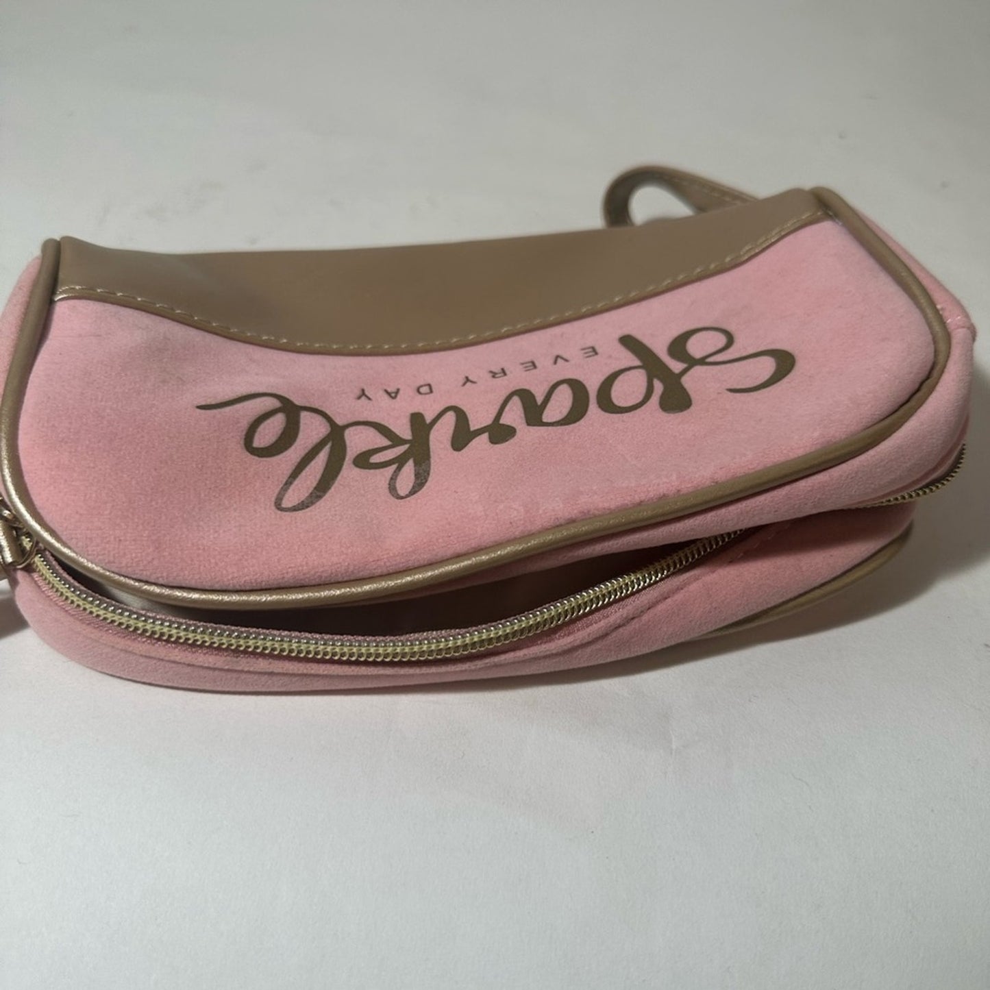 Pink and Tan Women's Bag