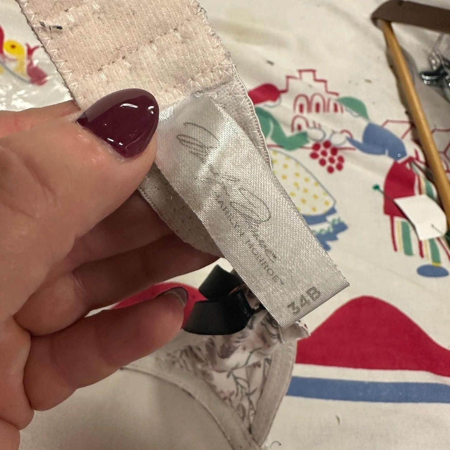 Marilyn Monroe Black and Red Lace Bra