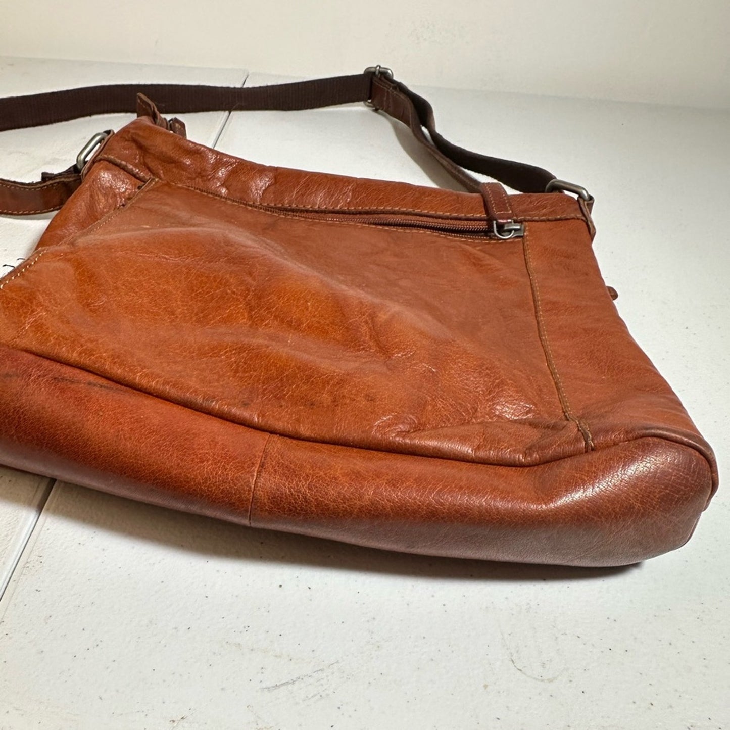 Jack George’s Messenger Brown Leather Shoulder Bag