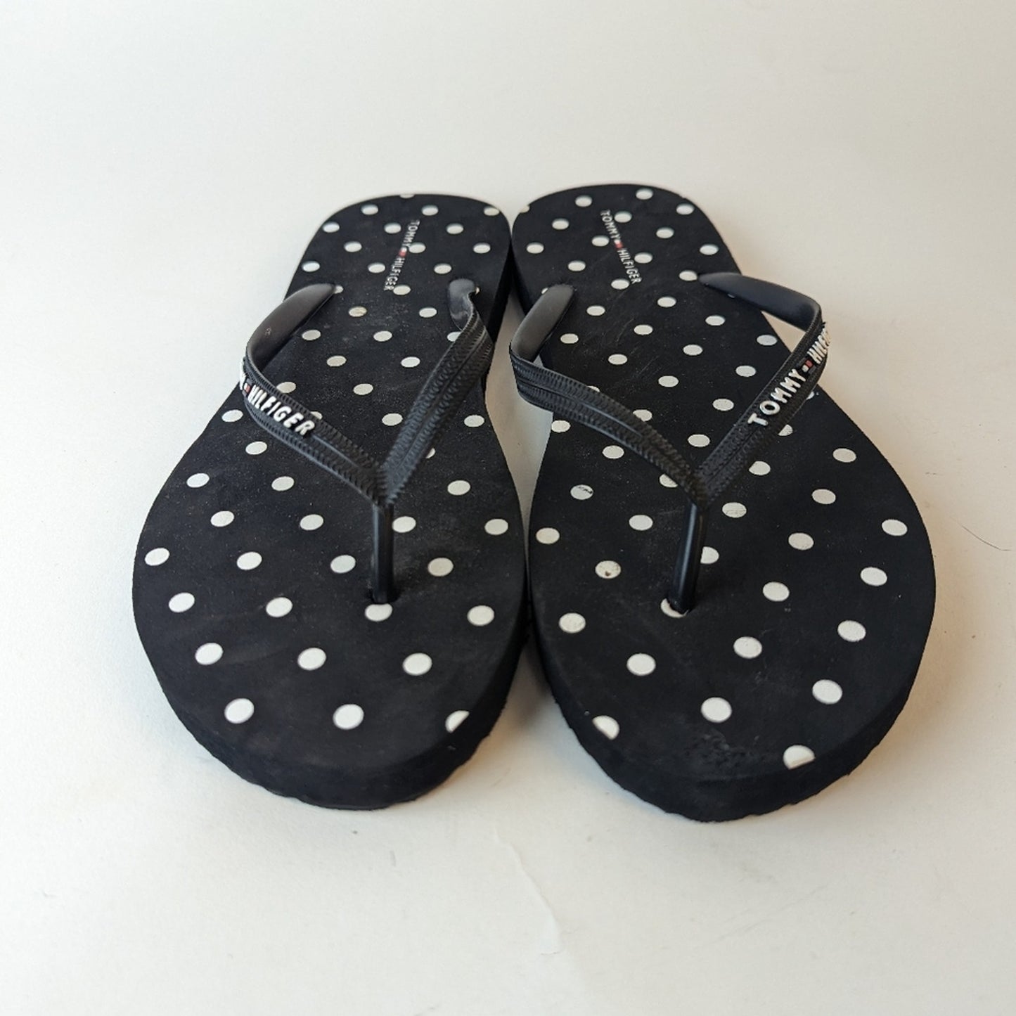 Tommy Hilfiger Polka Dot Flip Flops - 11