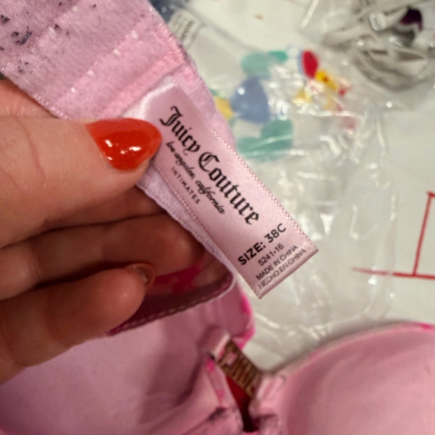 Juicy Couture Pink Tie-Dye Bra