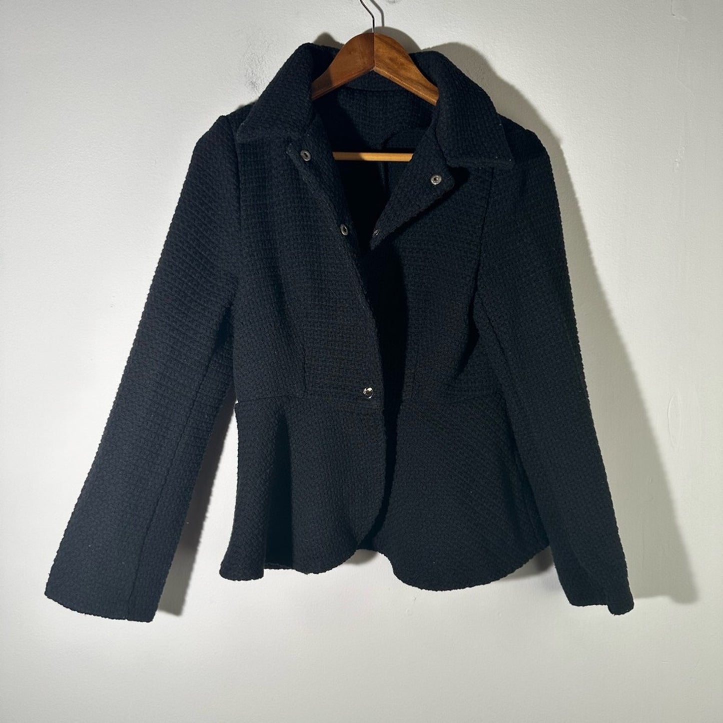 SHEIN Clasi Button Front Peplum Jacket