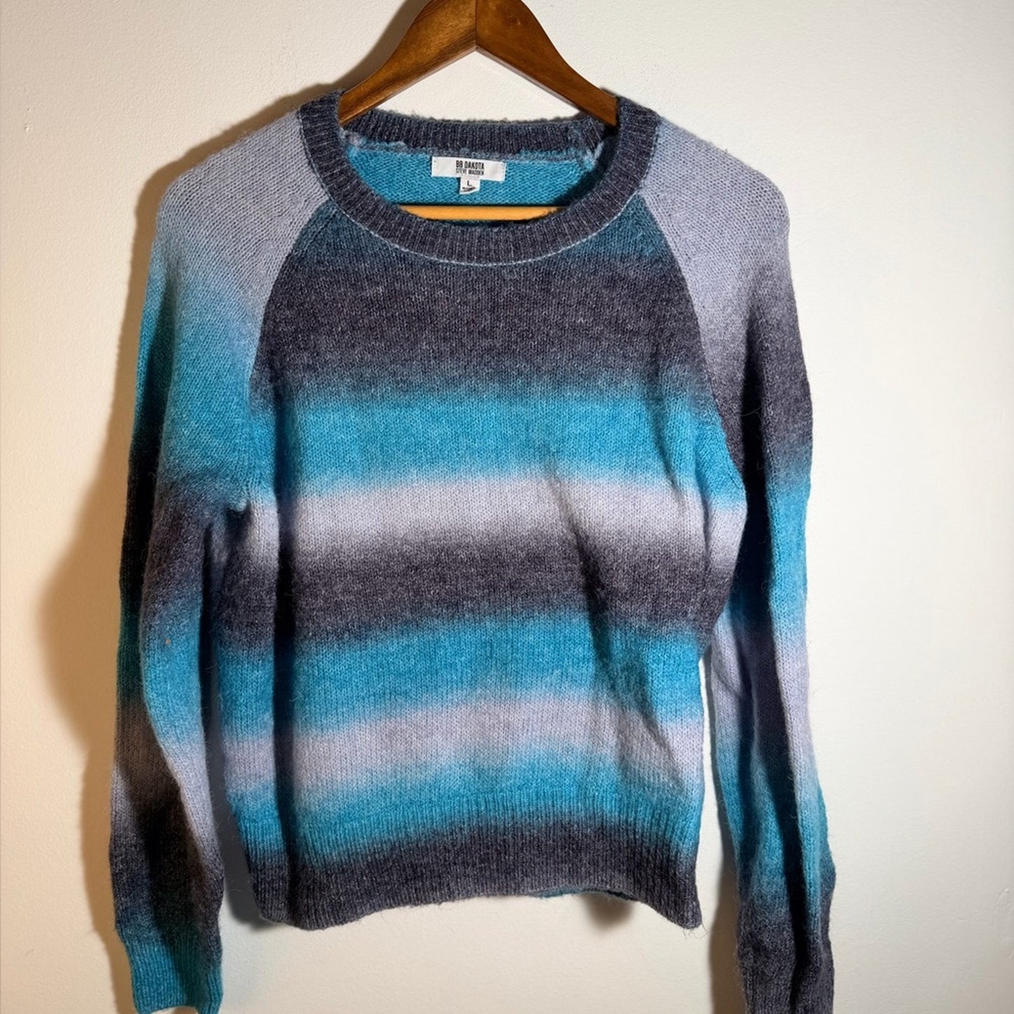 BB Dakota x Steve Madden Gradient Blue and Purple Women's Sweater