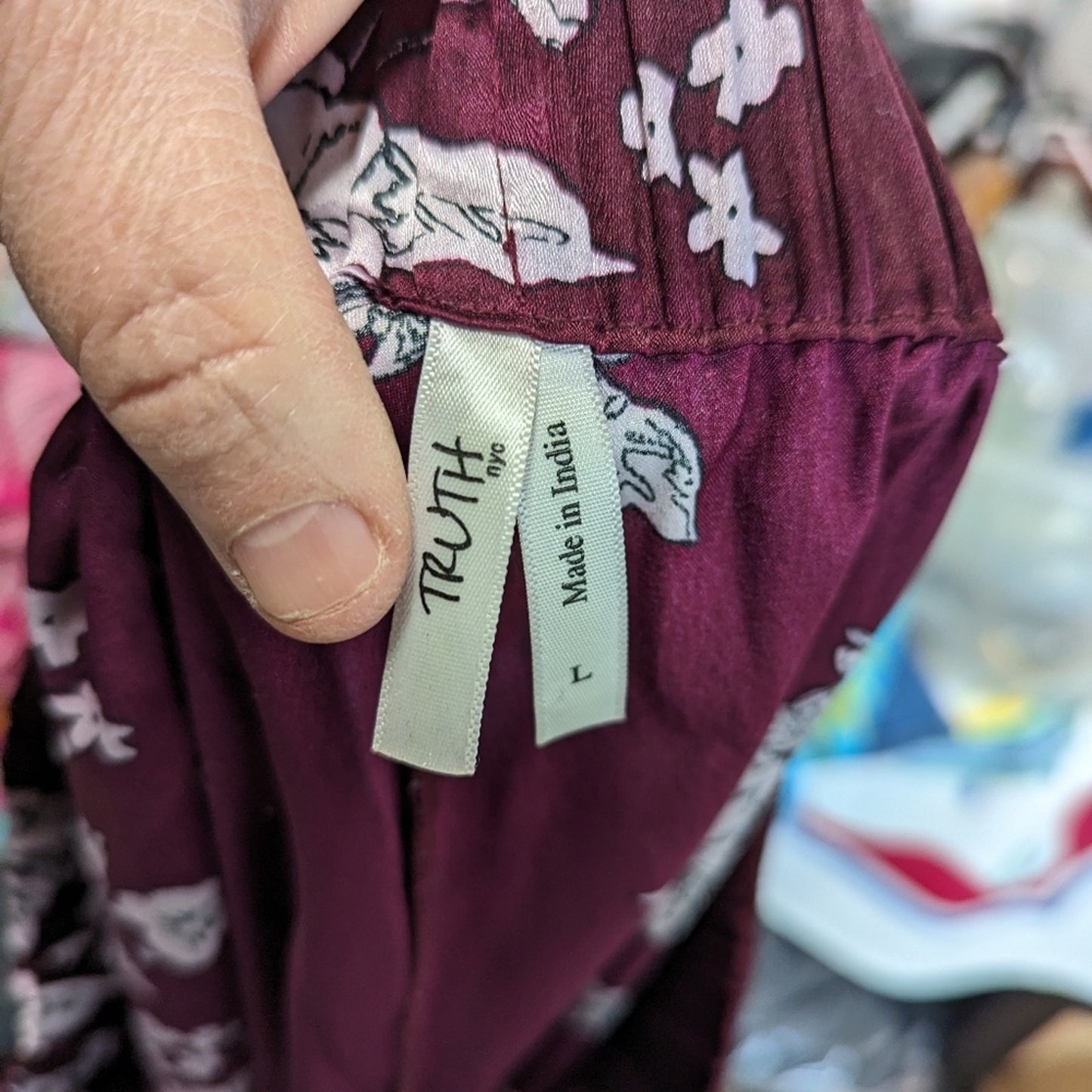 Truth Floral Silky Lounge Pants - Large