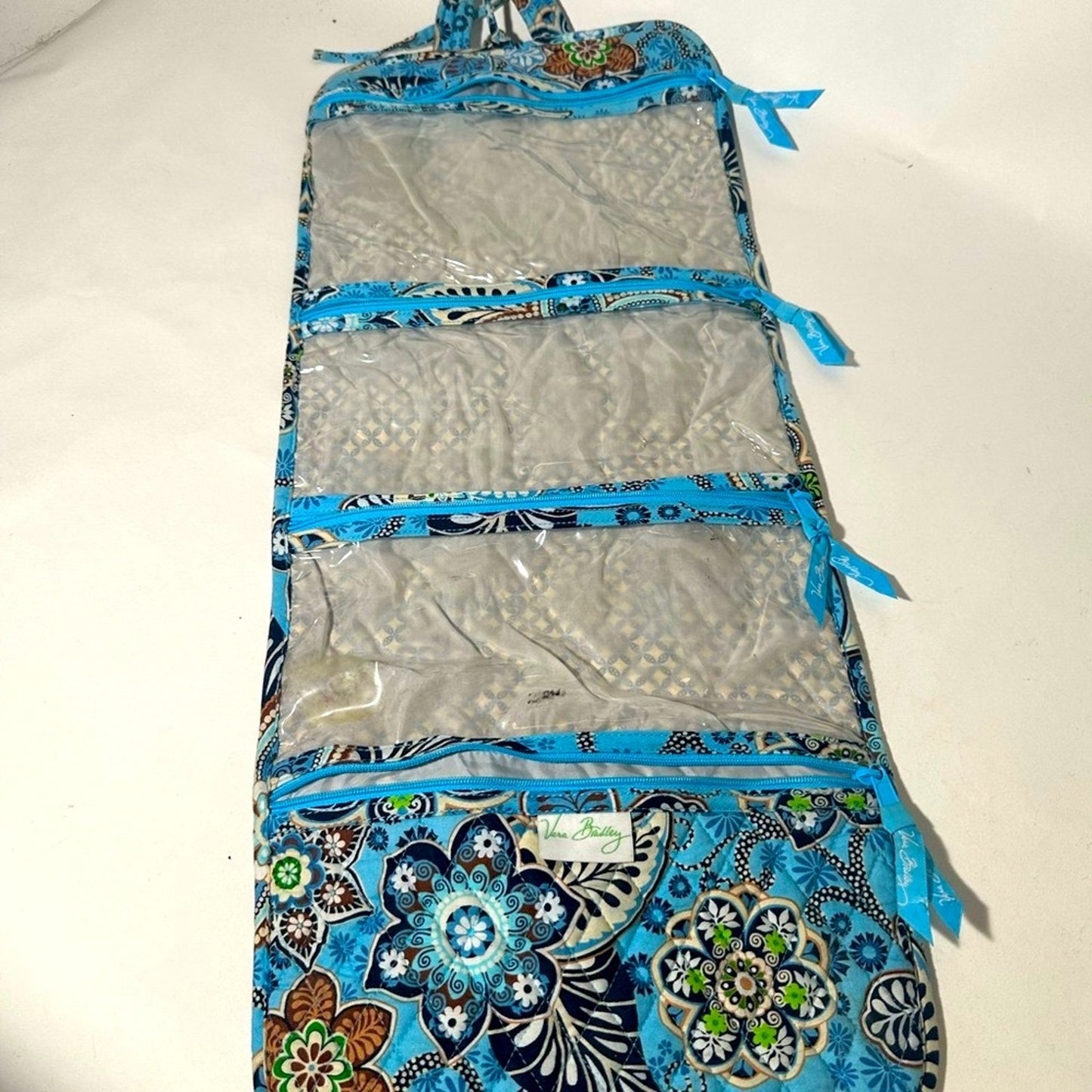 Vera Bradley Floral Hanging Organizer with Blue Accents