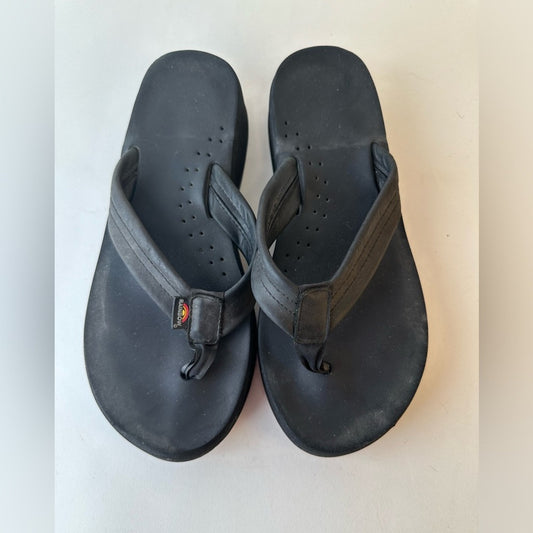Rainbow Platform Black Flip Flops