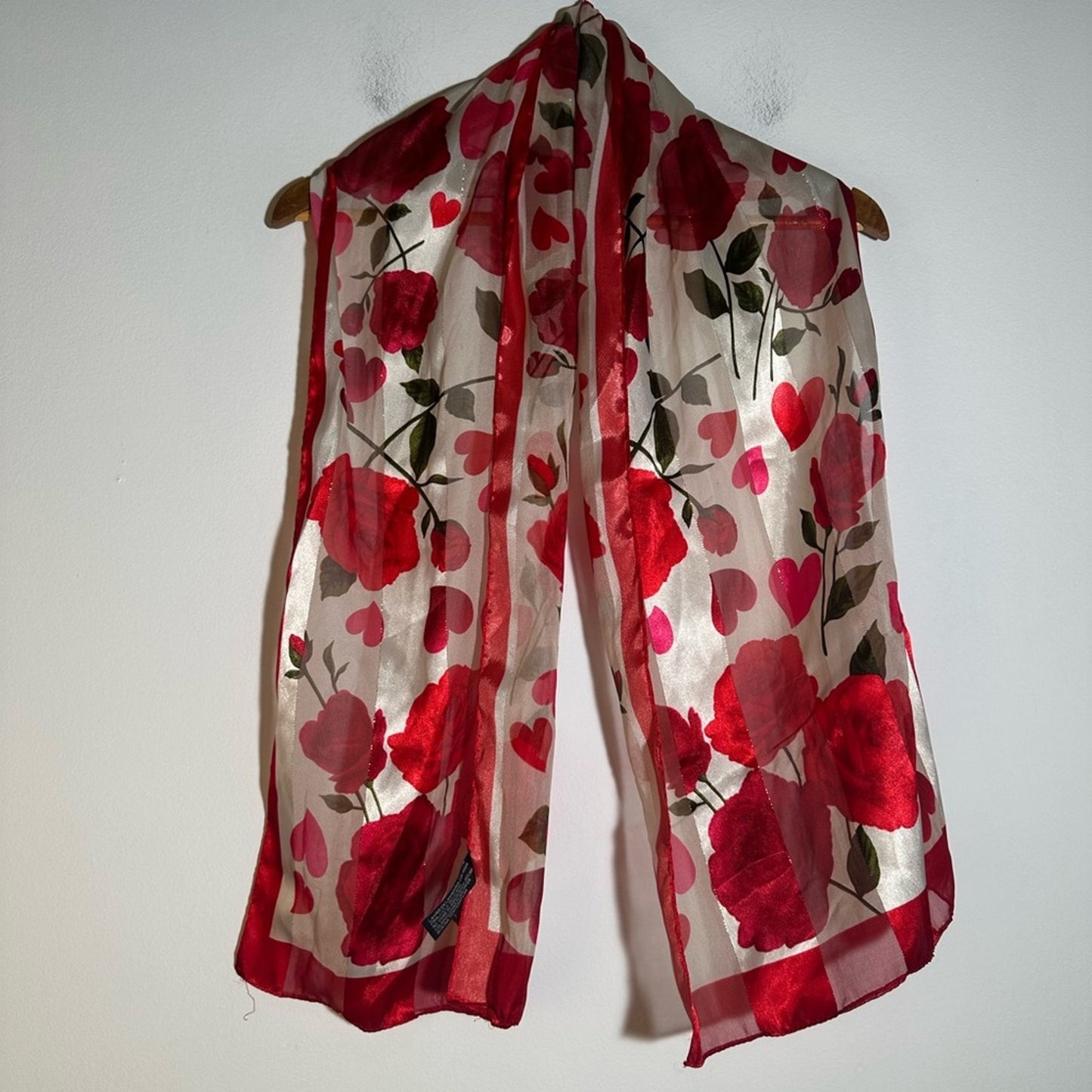 Floral Red and Pink Scarf