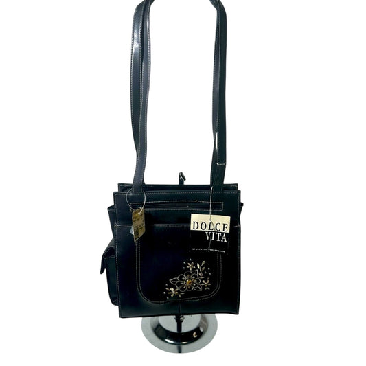 Dolce Vita Black Shoulder Bag with Structured Design