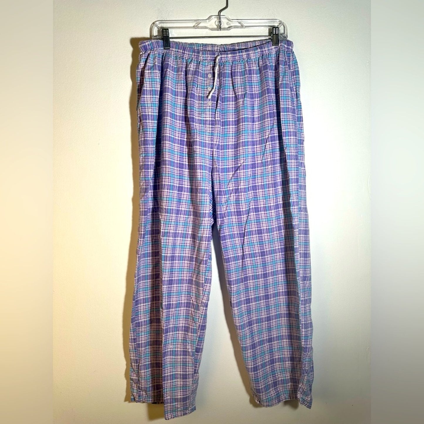 Plaid Pajama Pants in Blue and Purple
