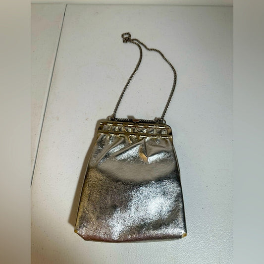 Silver Metallic Chain Bag