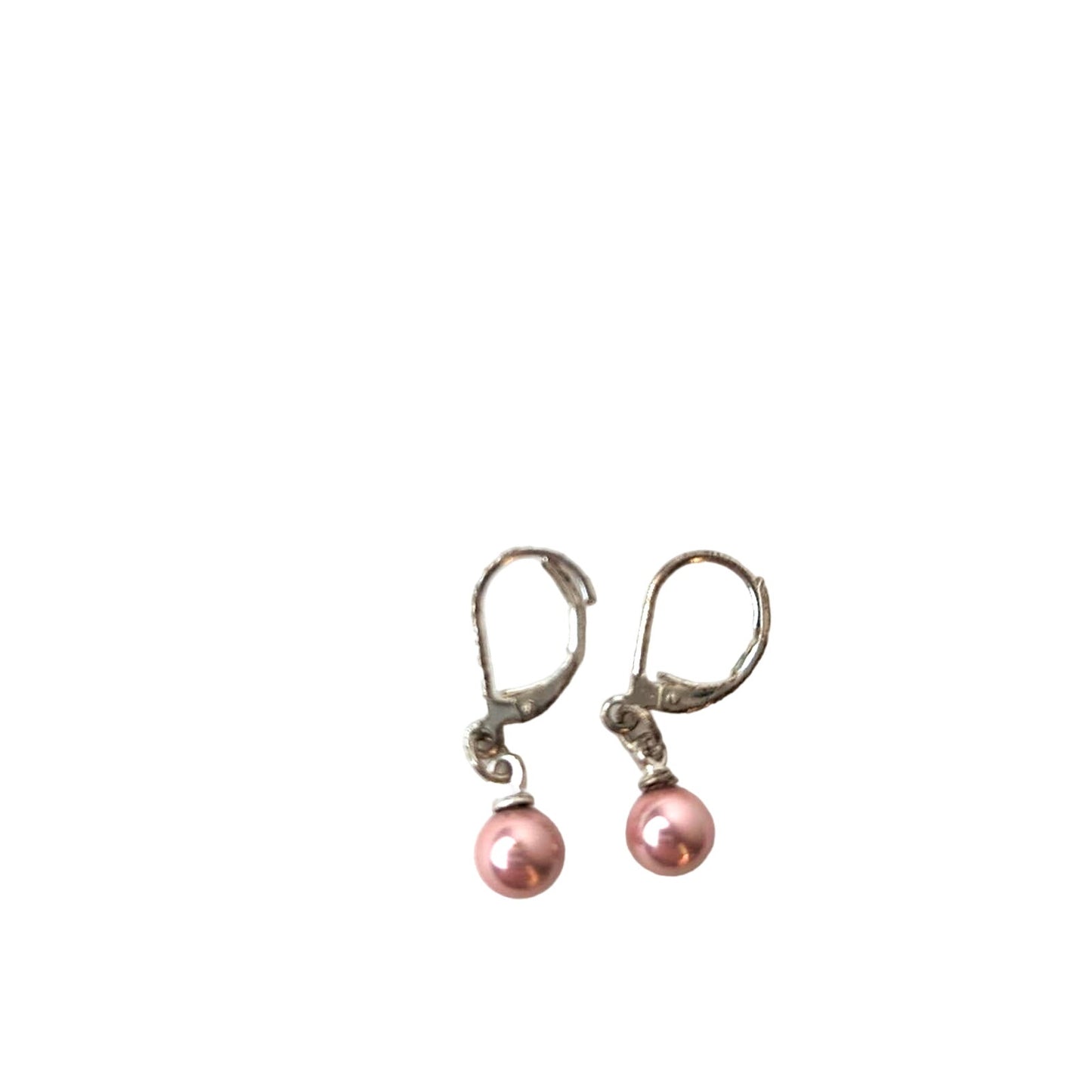 Pink Pearl Like Earrings