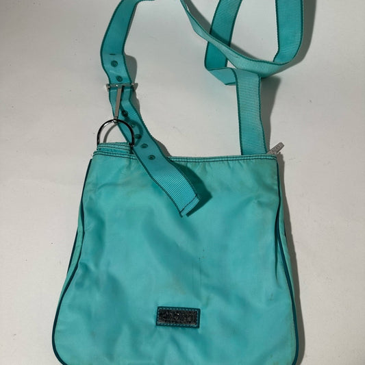 Blue Crossbody Bag with Adjustable Strap and Slouchy Design