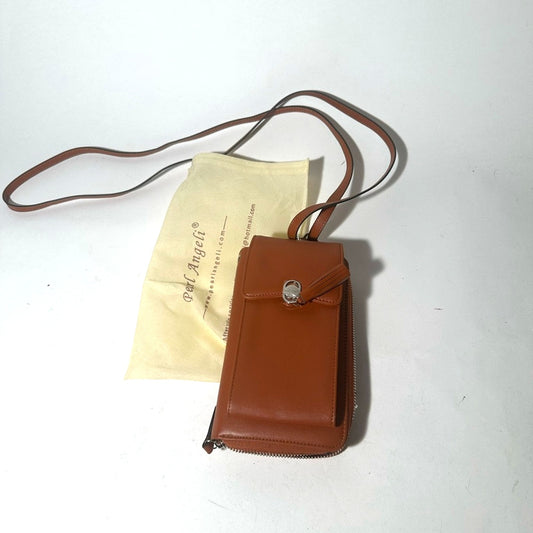 Palm Angels Brown Leather Crossbody Bag with Minimalist Design