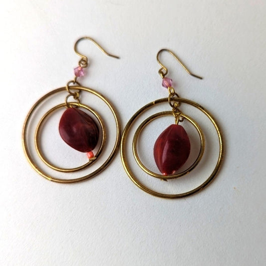 Hoop Stone Earrings