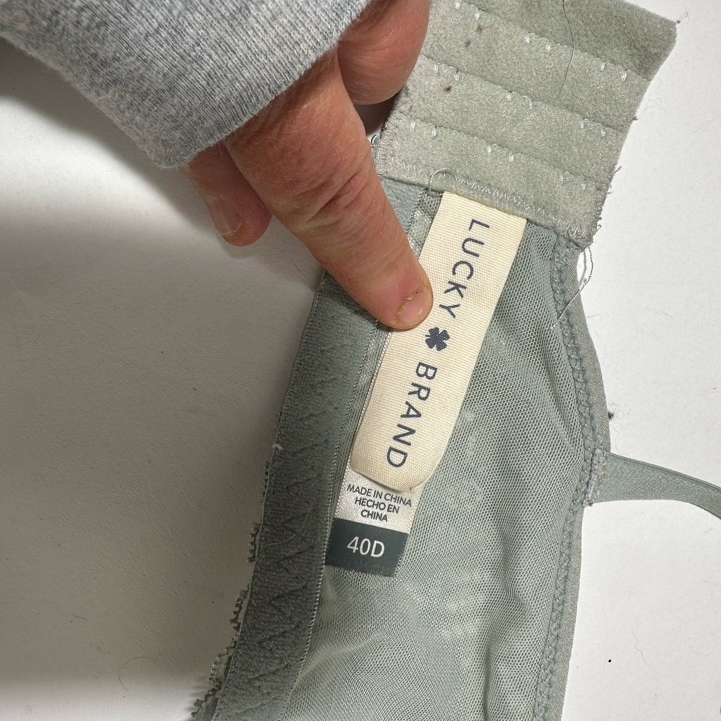 Lucky Brand Gray and Pink Underwire Bra with Molded Cups