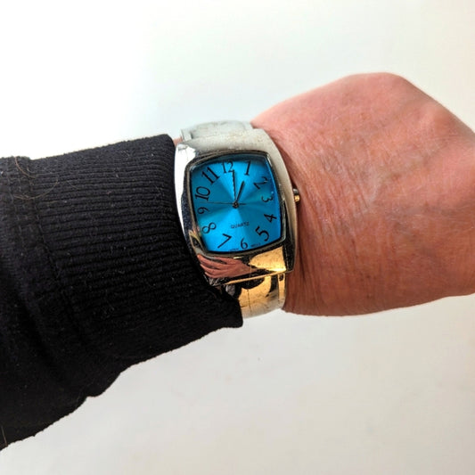 Silver Toned Cuff Watch