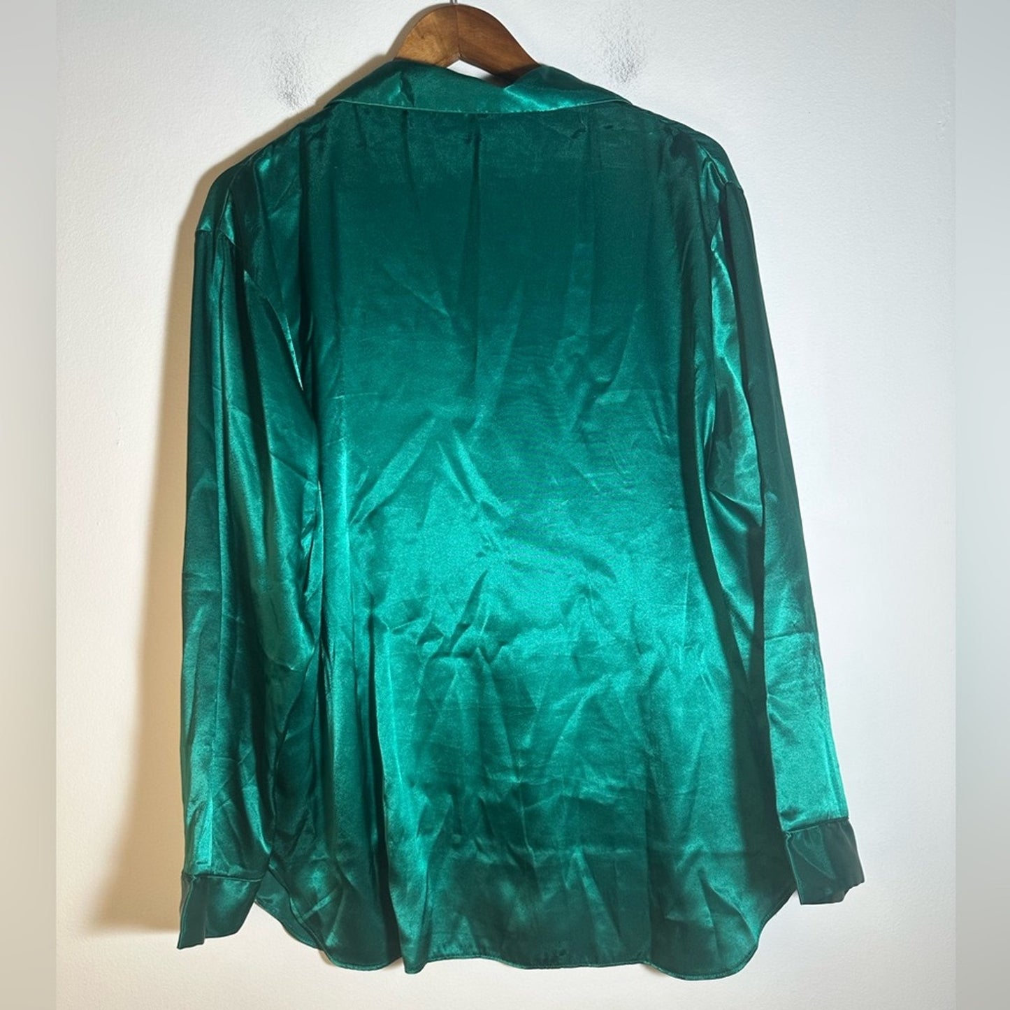 Vintage Victoria’s Secret Emerald Green Satin Women's Top