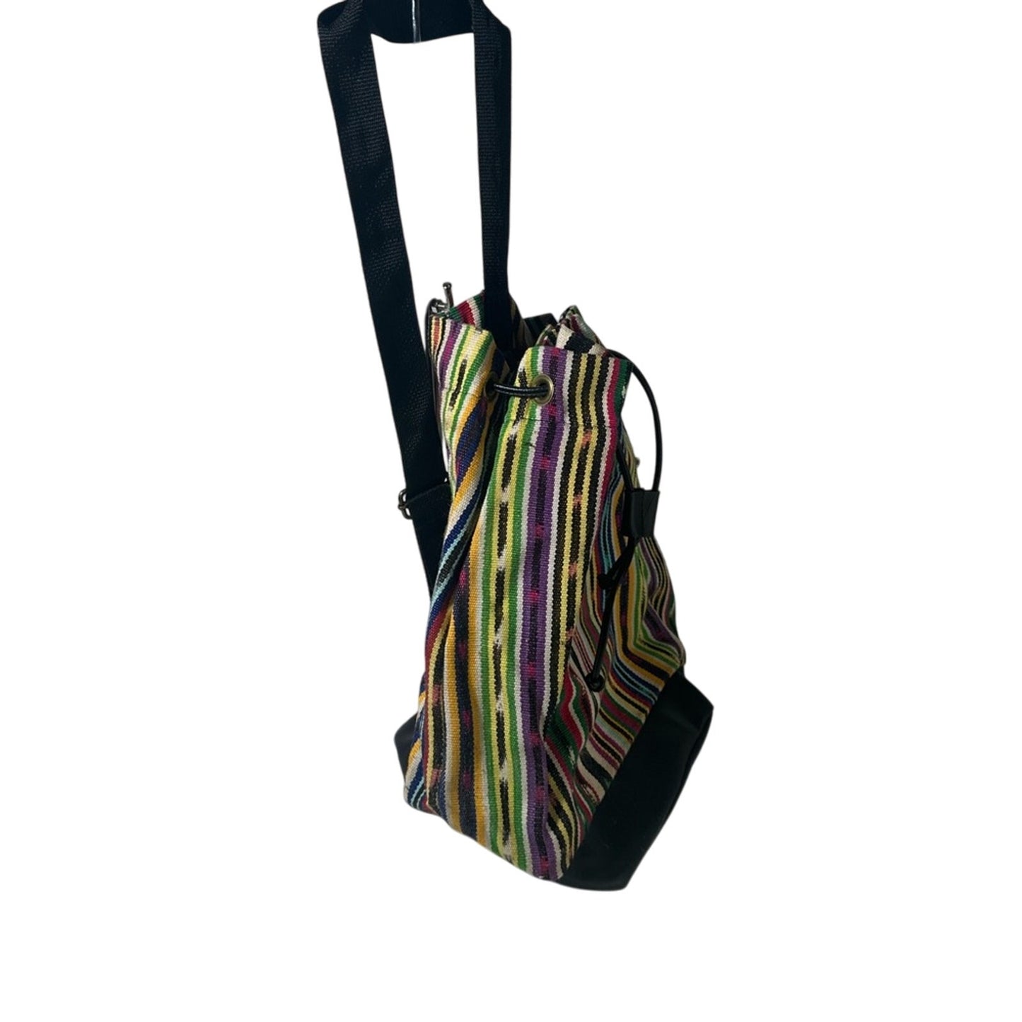 Colorful Striped Drawstring Backpack
