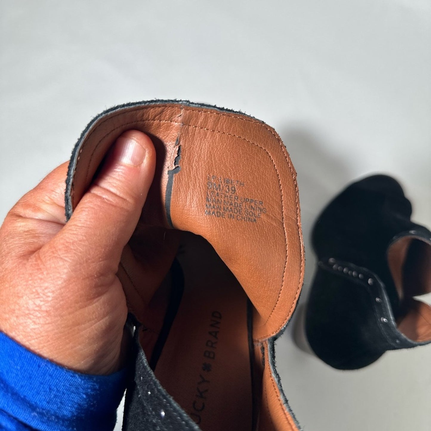 Lucky Brand Black Chunky Heel Ankle Booties