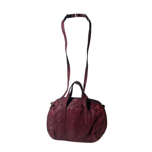 Fossil Elegant Burgundy Leather Handbag