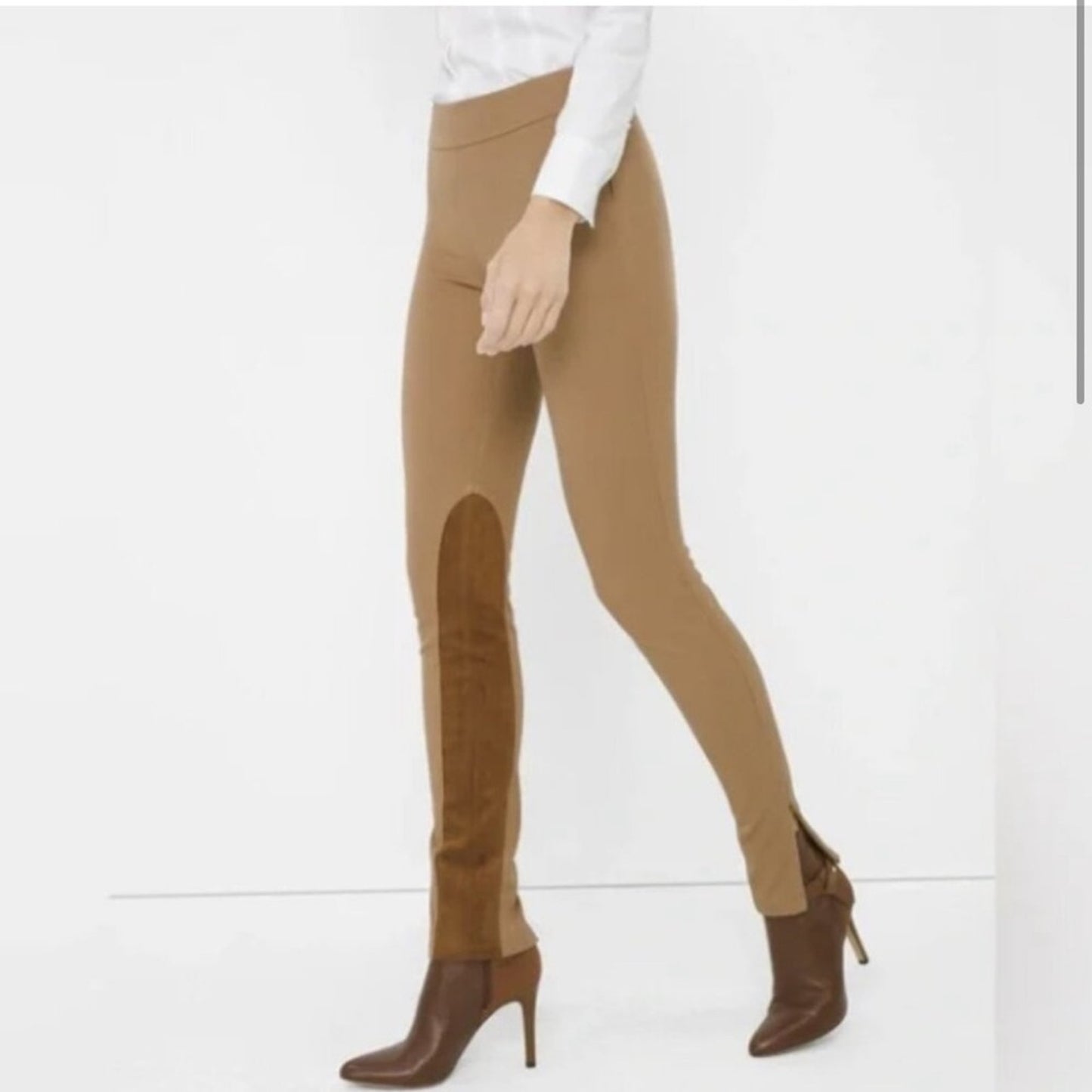 White House Black Market Camel Leggings