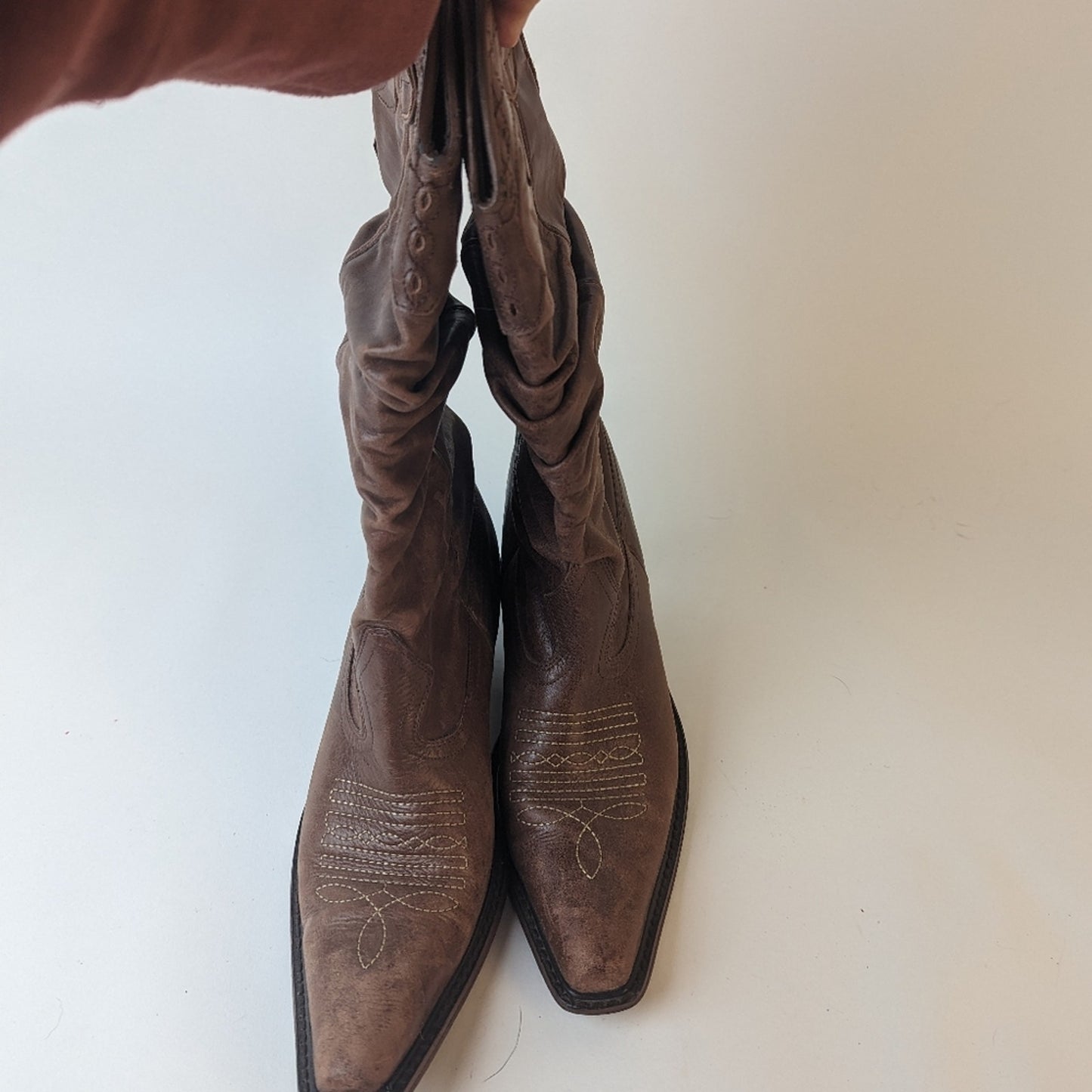 Steve Madden “Saddle” Slouchy Cowboy Boots