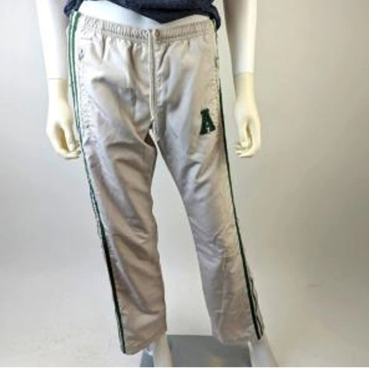 American Eagle Outfitters White and Green Track Pants