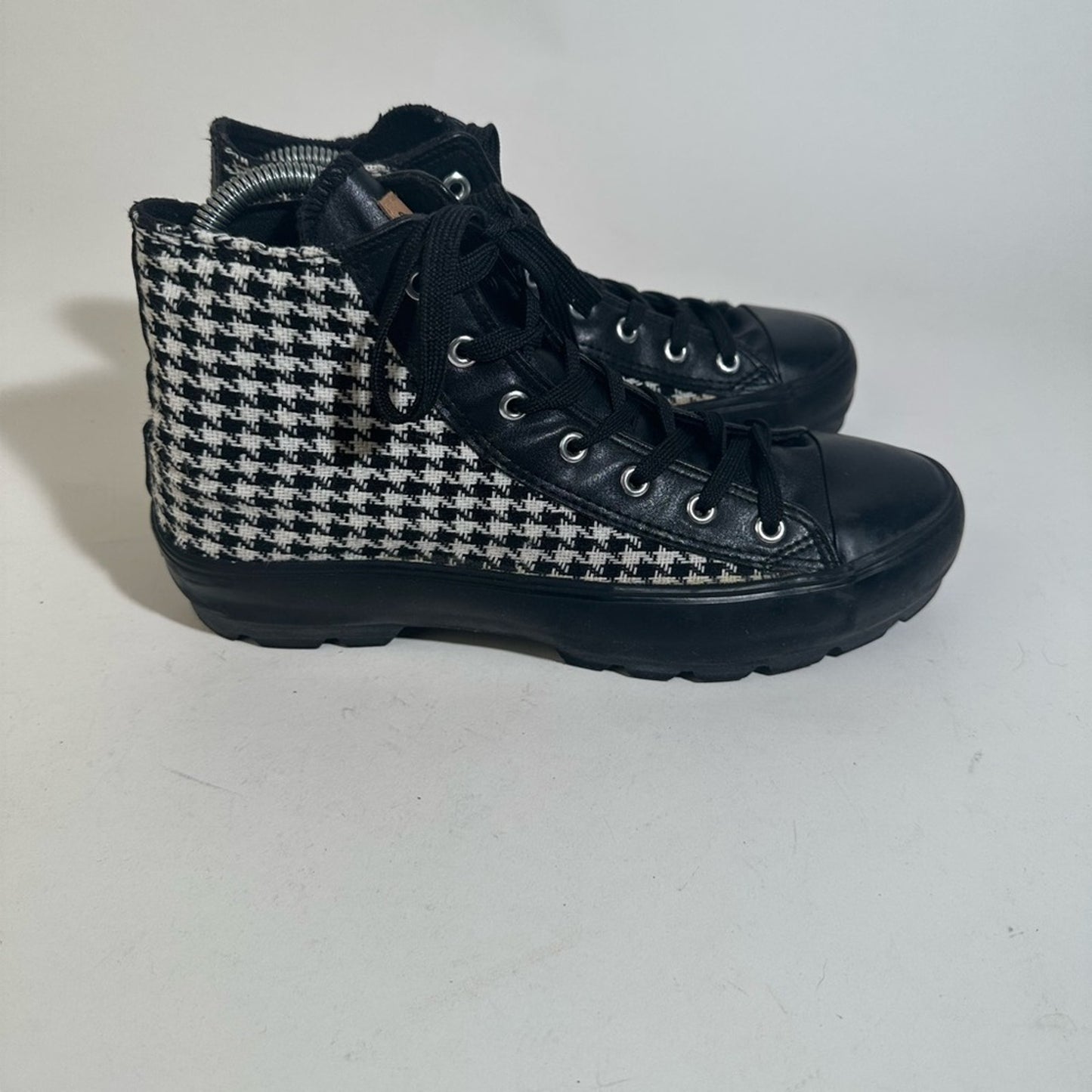 Jessica Carlyle Herringbone High Top Sneakers