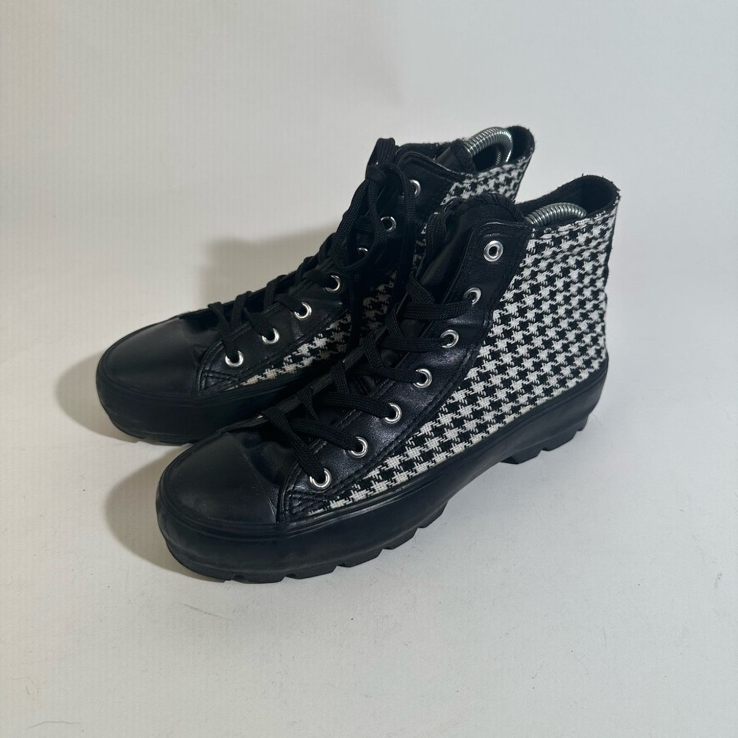 Jessica Carlyle Herringbone High Top Sneakers