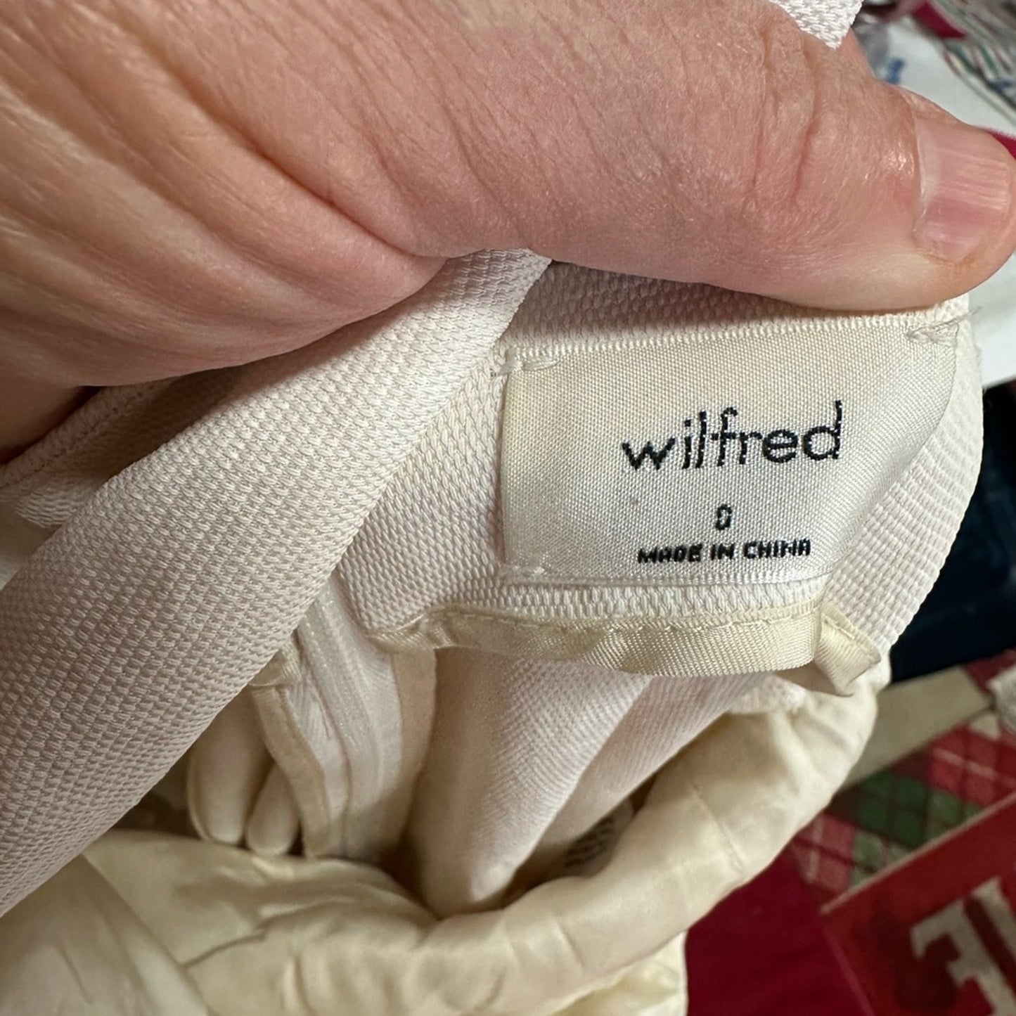 Aritzia Wilfred Cream Wide Leg Jumpsuit