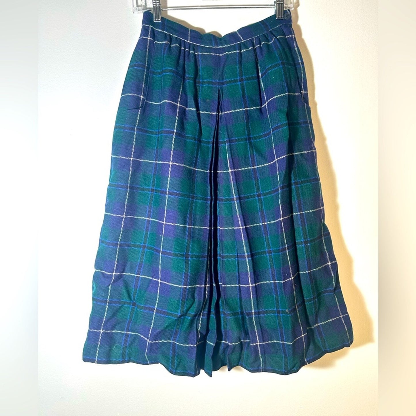 Vintage Laird Portch of Scotland Tartan Plaid Wool Skirt