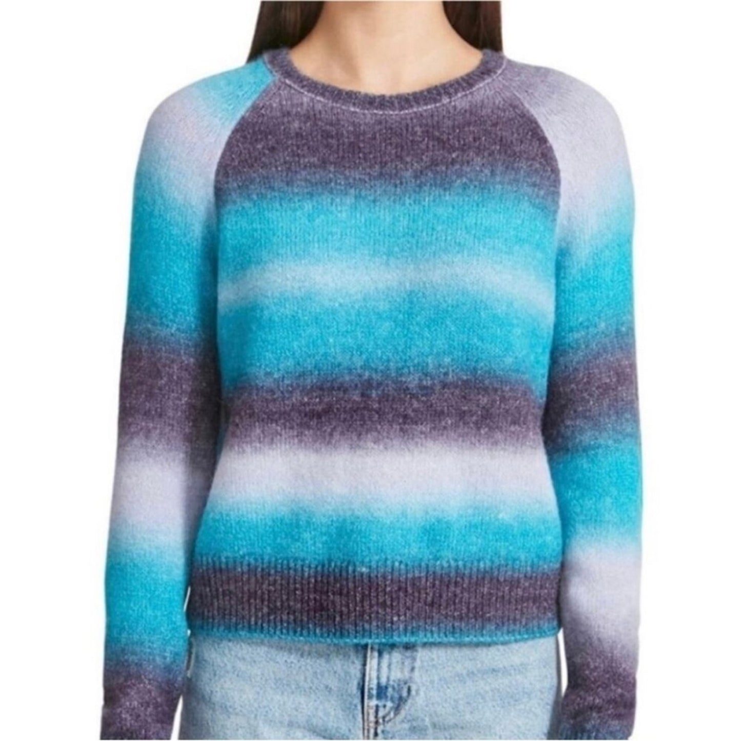 BB Dakota x Steve Madden Gradient Blue and Purple Women's Sweater