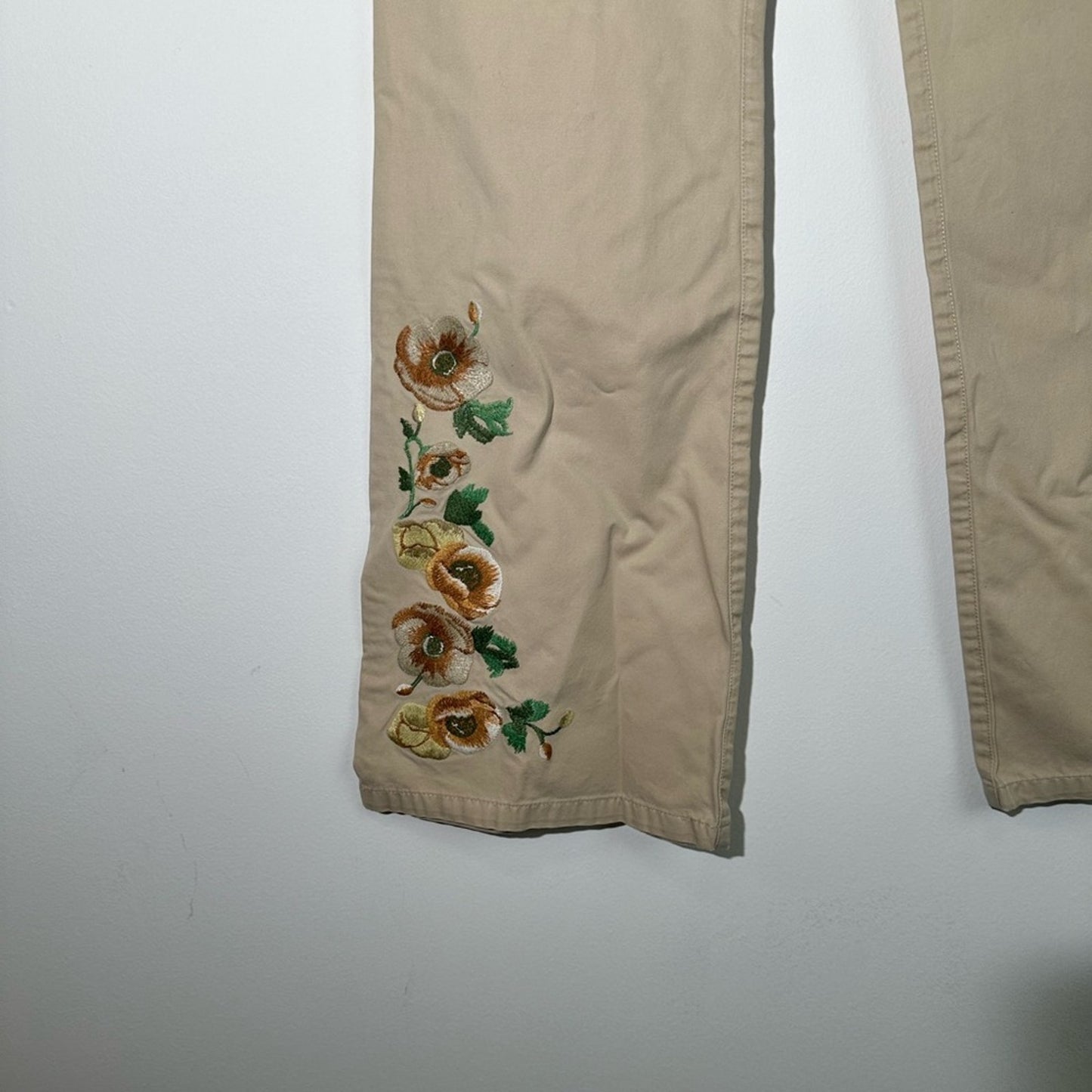 Daisy Fuentes Flared Embroidered Pants