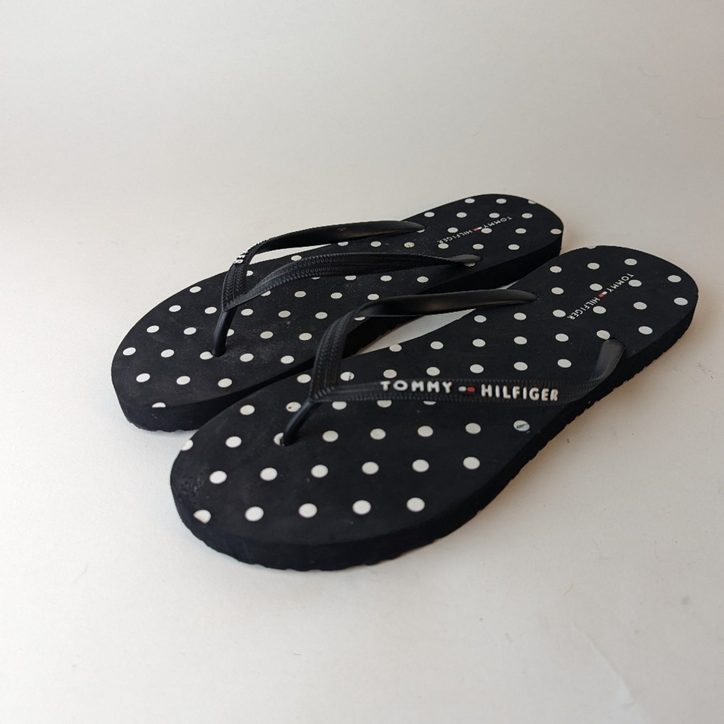 Tommy Hilfiger Polka Dot Flip Flops - 11