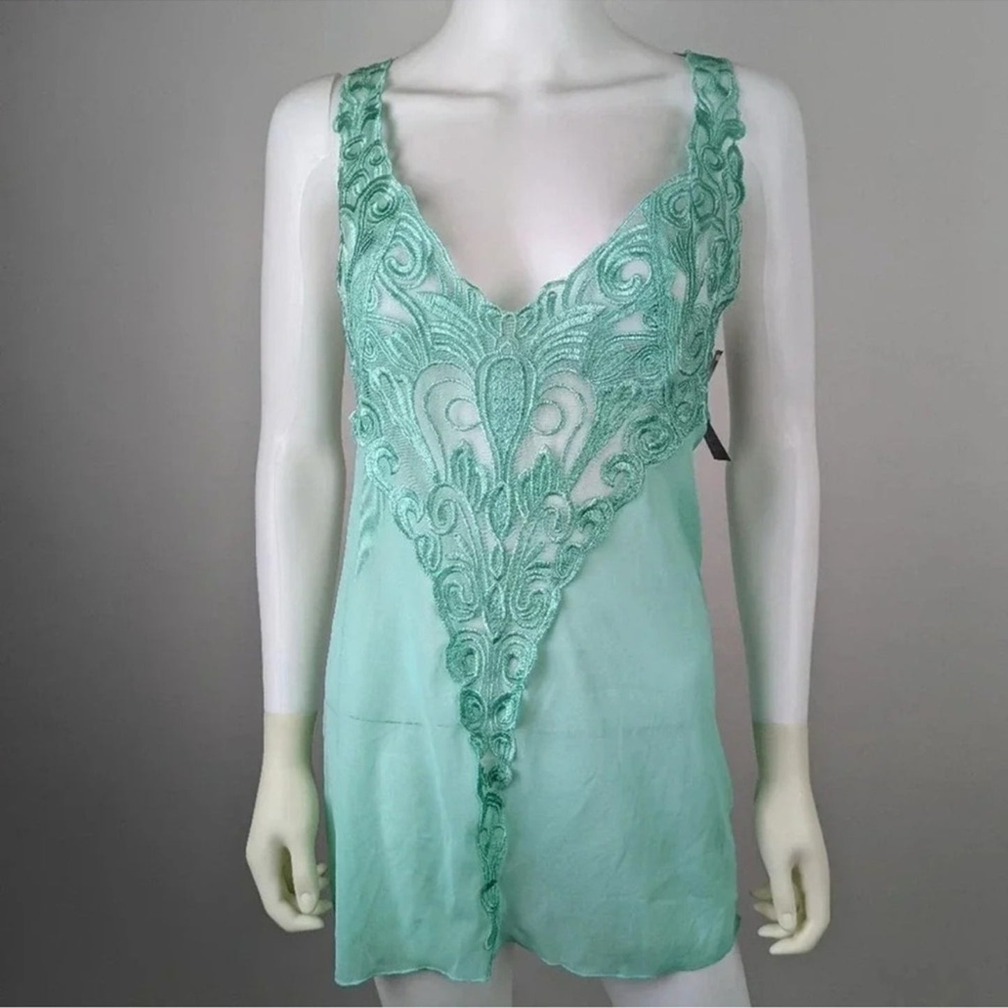 Elegant Turquoise Lace Nightie NWT