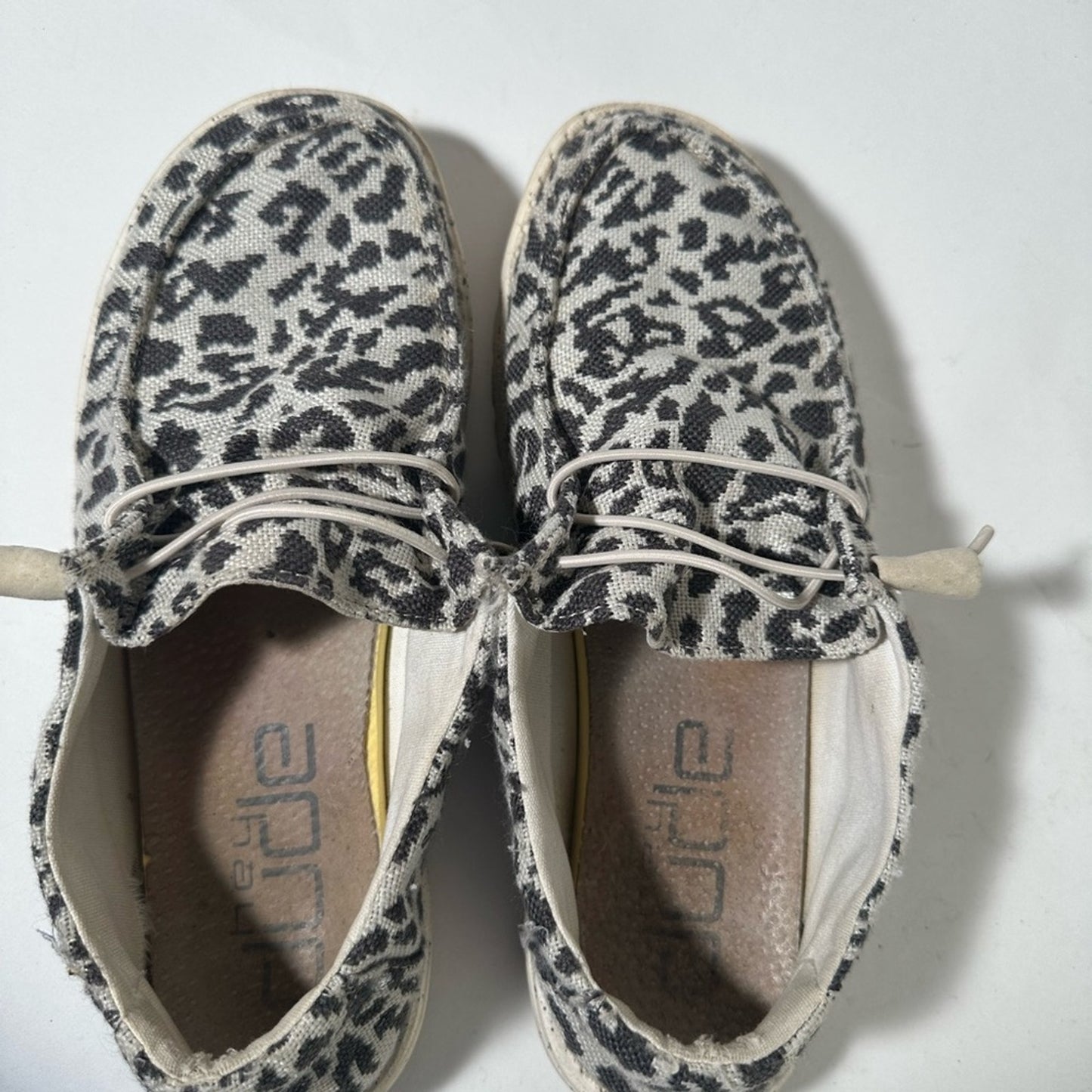 Hey Dude  Wendy Cheetah Print Loafers with Soft Canvas Upper and Flexible Sole
