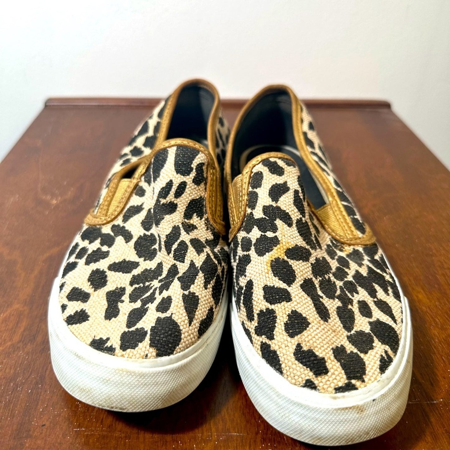 Sperry Leopard Print Slip-On Shoes