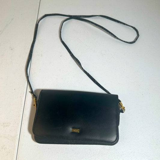 Buxton Black Leather Crossbody Bag