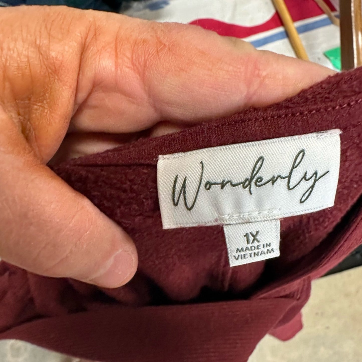 Wonderly Burgundy Hooded Sweatshirt