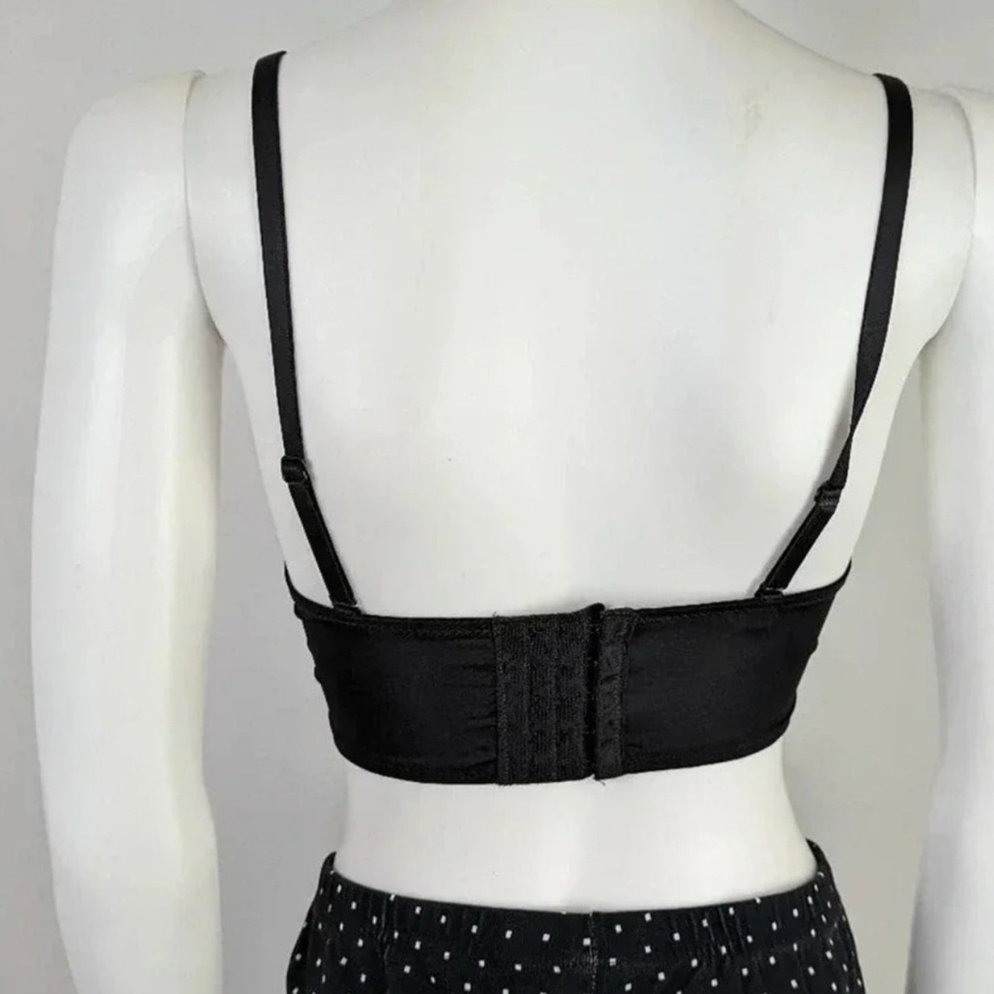 Black and White Women's Bustier Bra