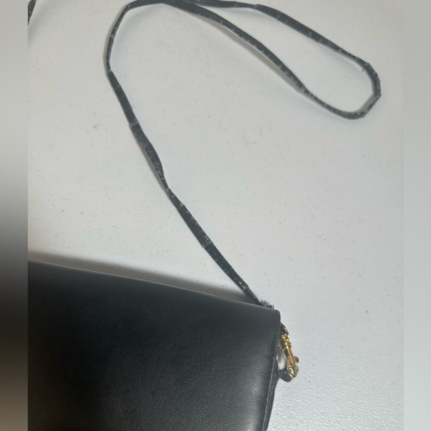 Buxton Black Leather Crossbody Bag