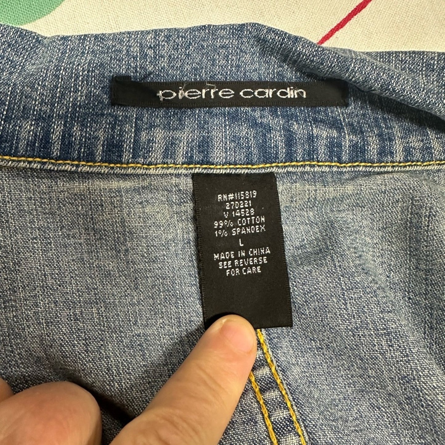 Vintage Pierre Cardin Blue Jean Jacket Classic Design