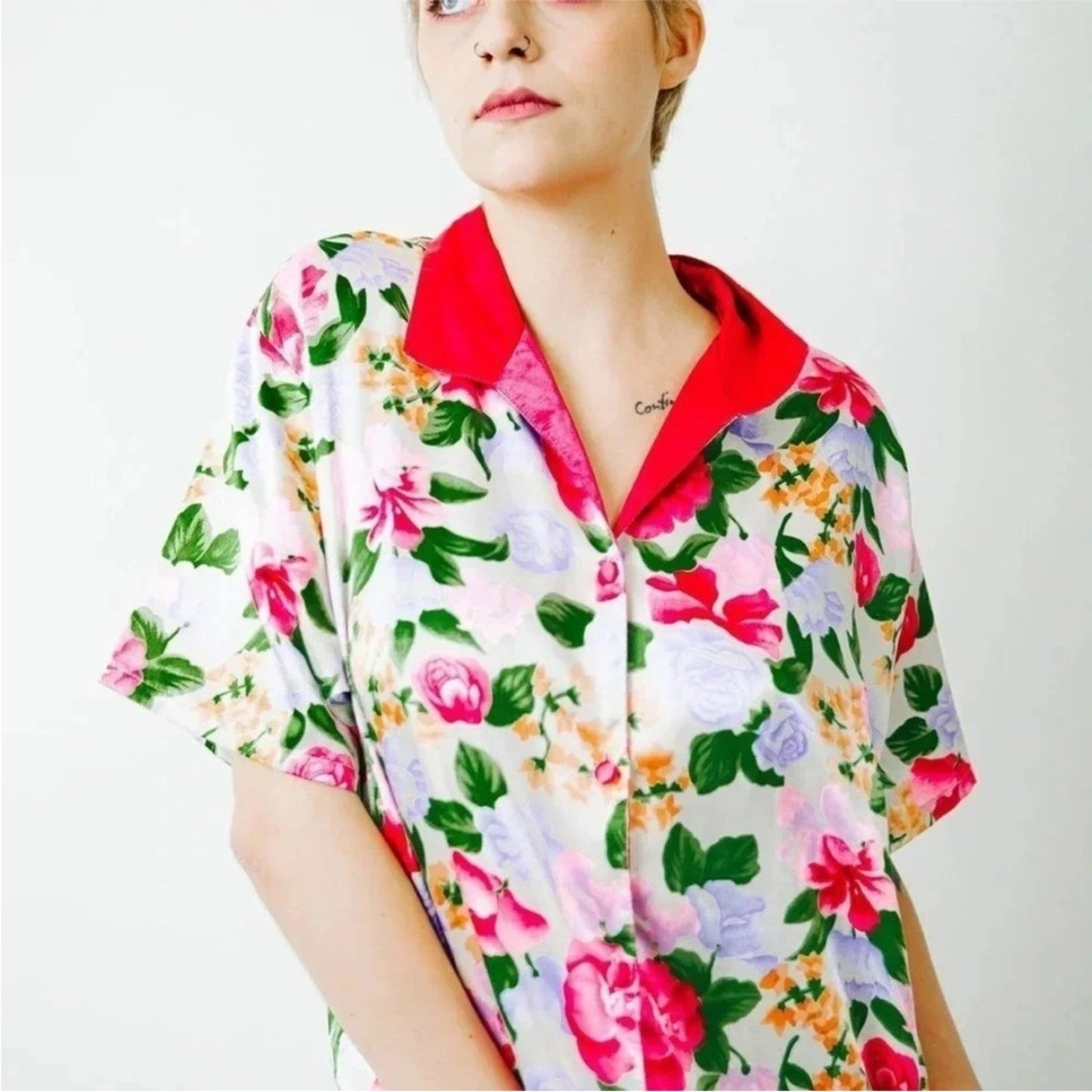 Vintage A’Milan Floral Women's Sleepwear Robe