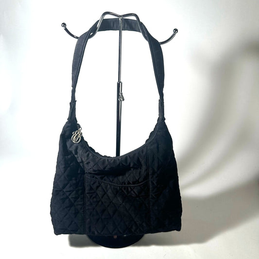 Vera Bradley Textured Black Crescent Shoulder Bag