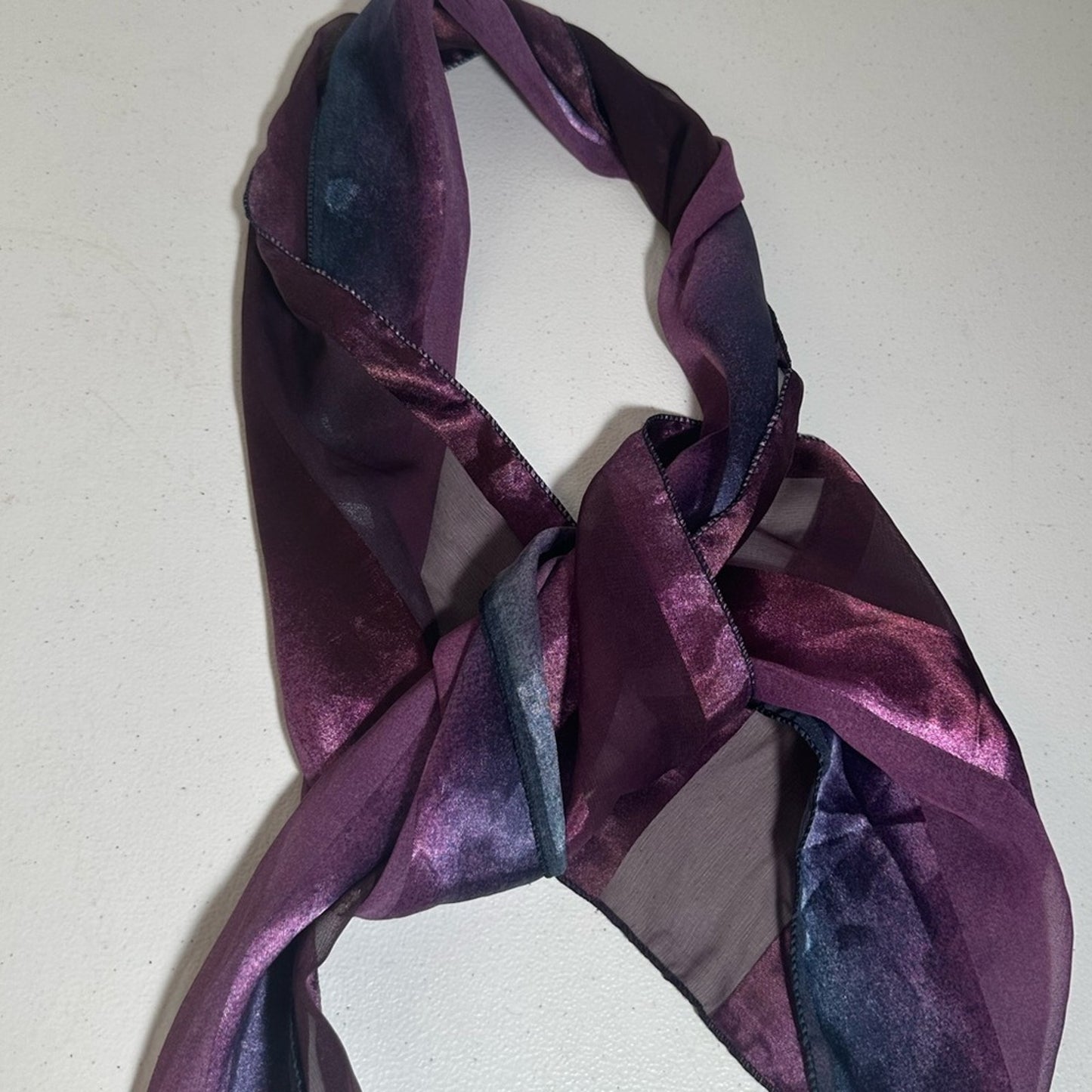 Elegant Purple and Blue Women's Scarf
