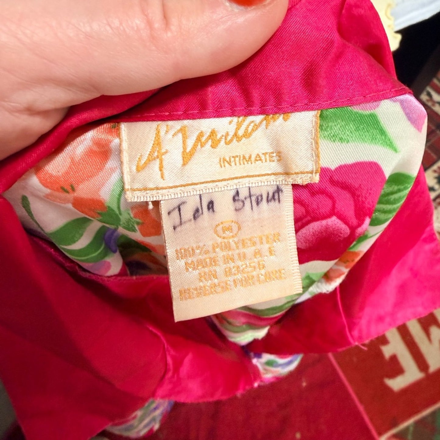 Vintage A’Milan Floral Women's Sleepwear Robe